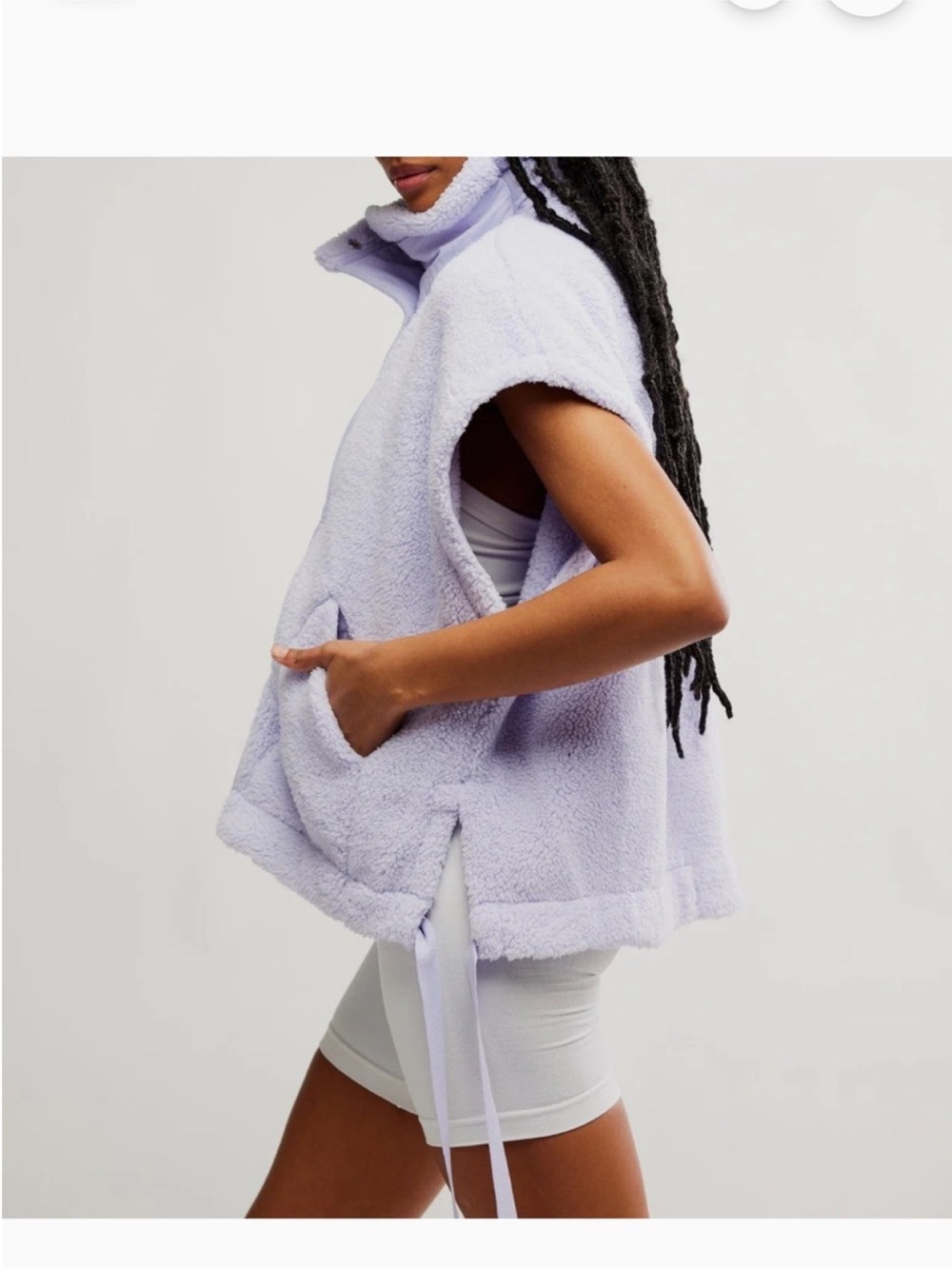 FP Movement by Free People Women's Scout It Out Fleece Vest color IRIS Medium